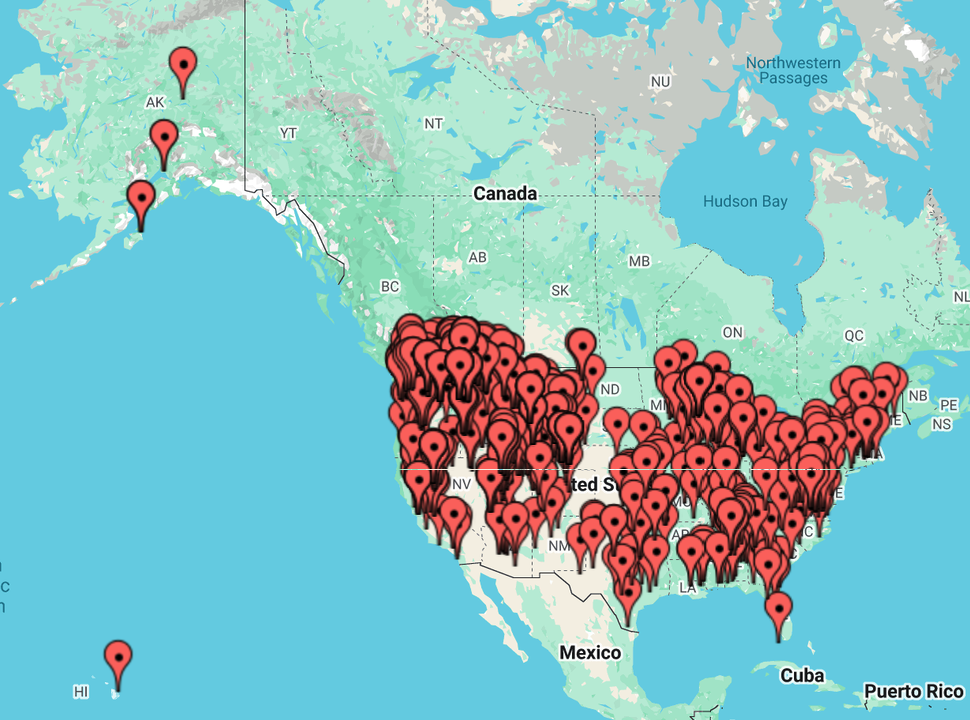 FHF Mentor Locations across the United States